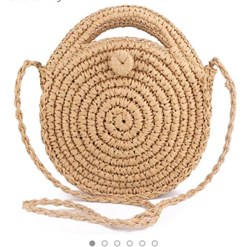 Woman Straw crossbody purse